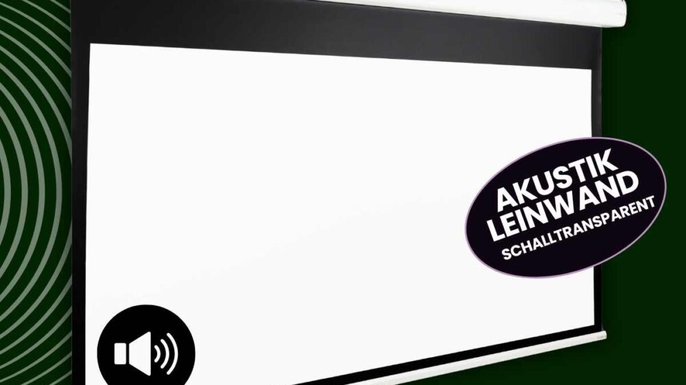 Akustik Motorleinwand Stiers Schalltransparent