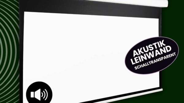 Akustik Motorleinwand Stiers Schalltransparent