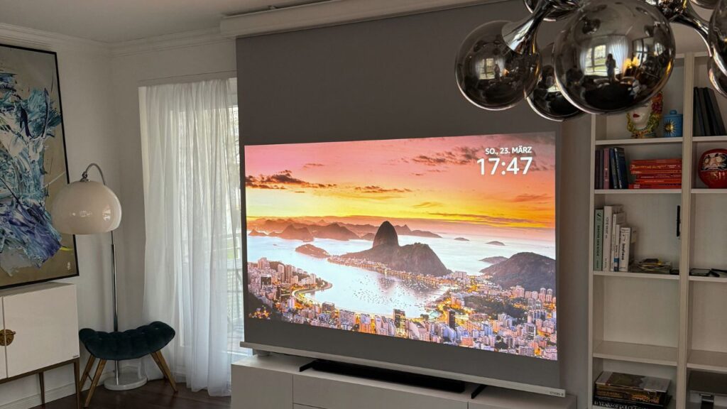 CLR Motorleinwand, Heimkino, Hell kontrastreiches Bild