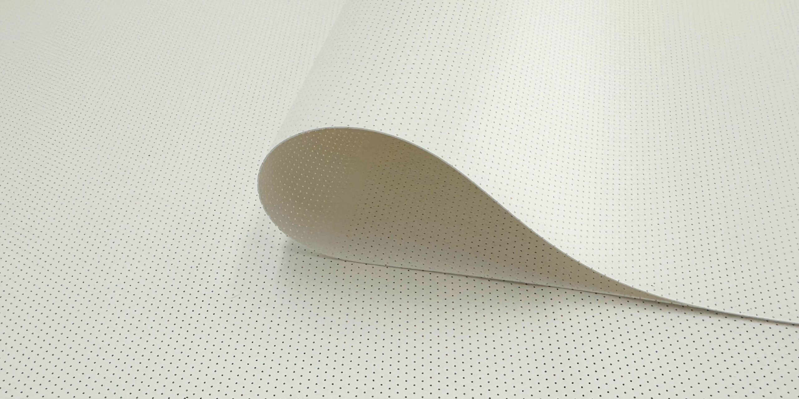 White Akustik Leinwandfolie, 0.5 mm Perforation