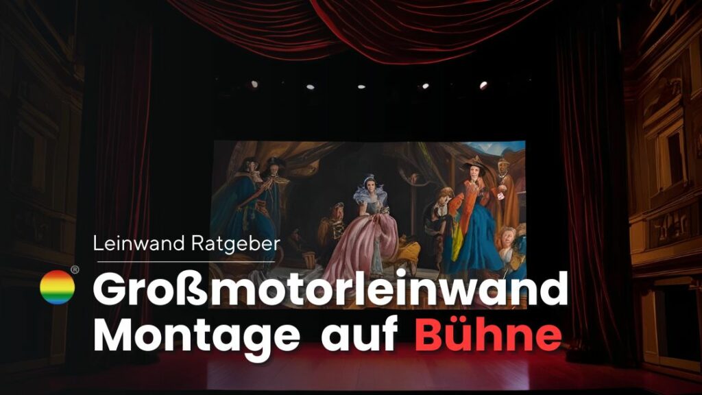 Bühnen Beamerleinwand, Leinwand auf Bühne, Motorleinwand an Bühnenzug, Leinwand an Bühne