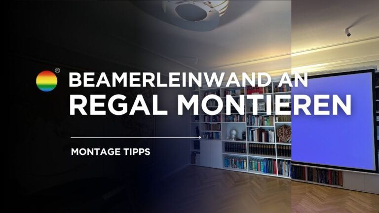 Beamer Leinwand an Regal befestigen