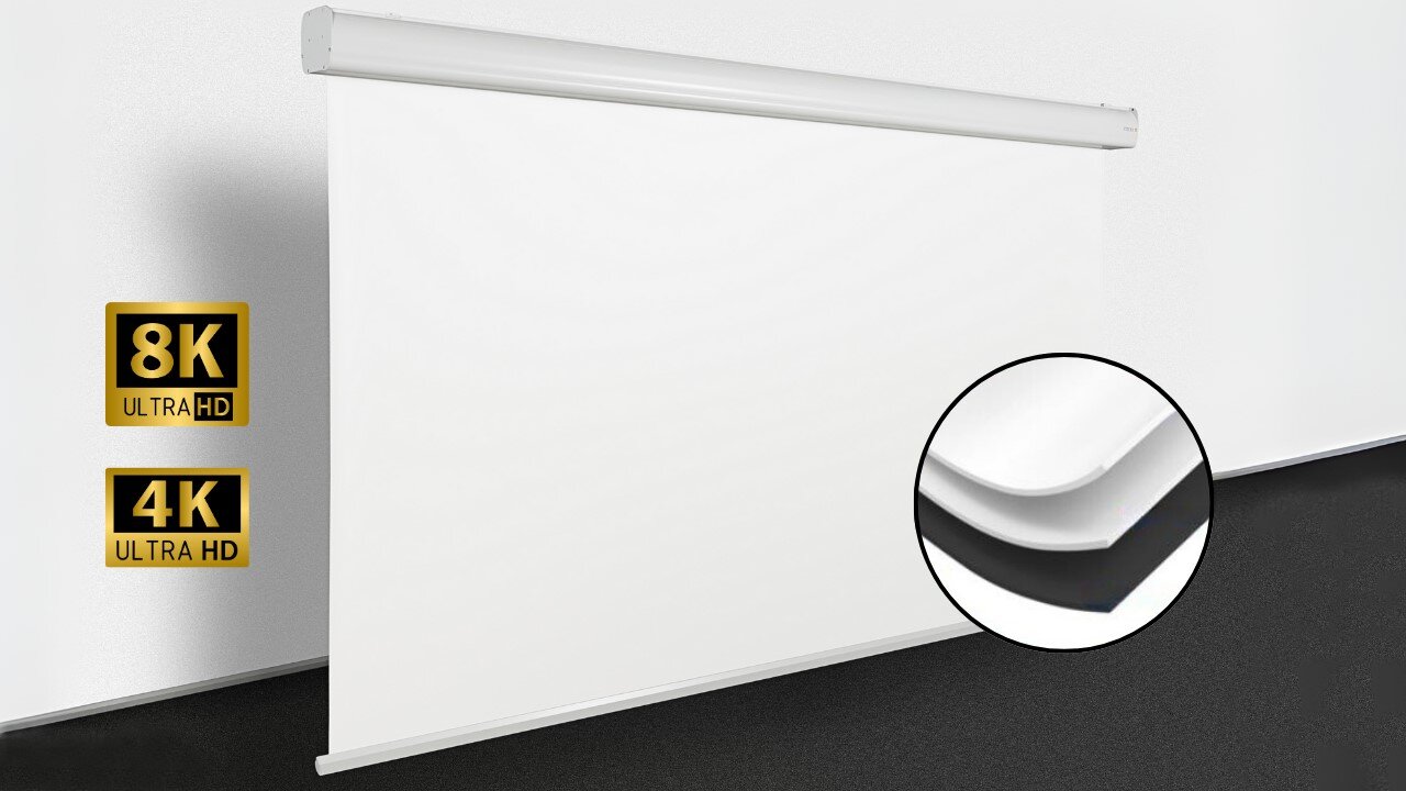 Weiße Motorleinwand