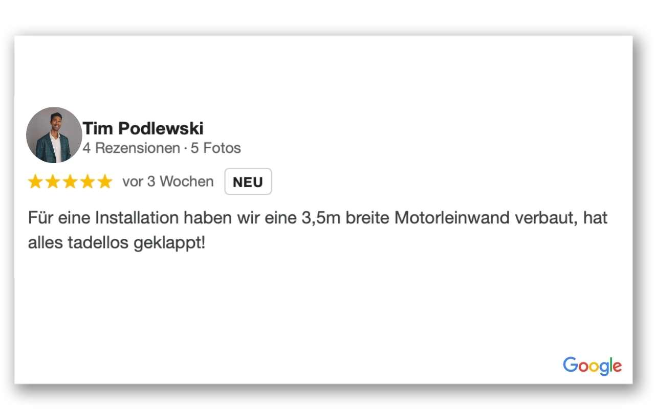 Erfahrungen Stiers Motorleinwand