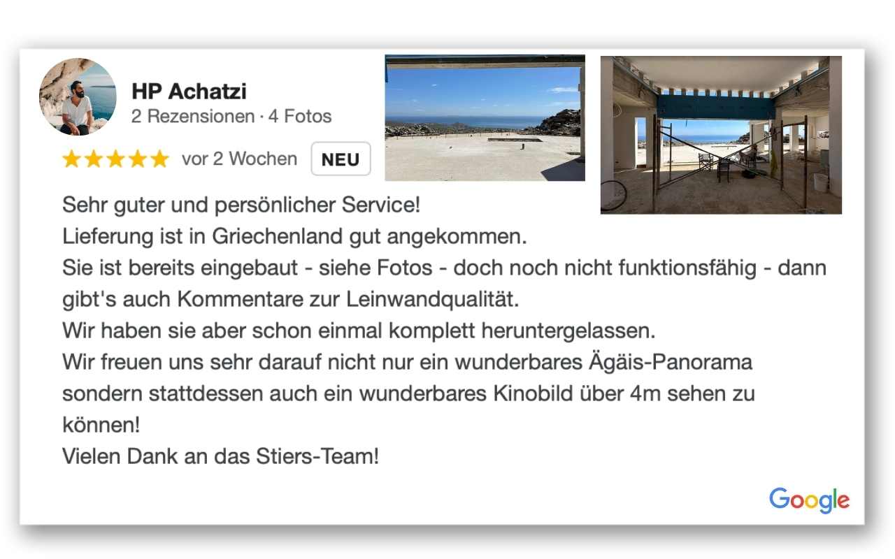 Stiers Leinwand Erfahrung