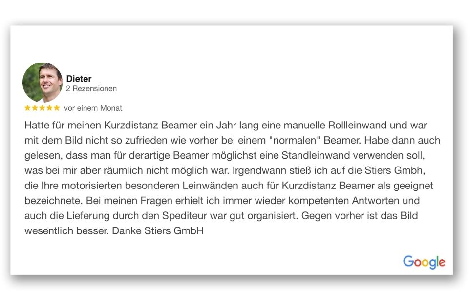 Beamerleinwand f&uuml;r Kino-Feeling zuhause &ndash; Stiers GmbH