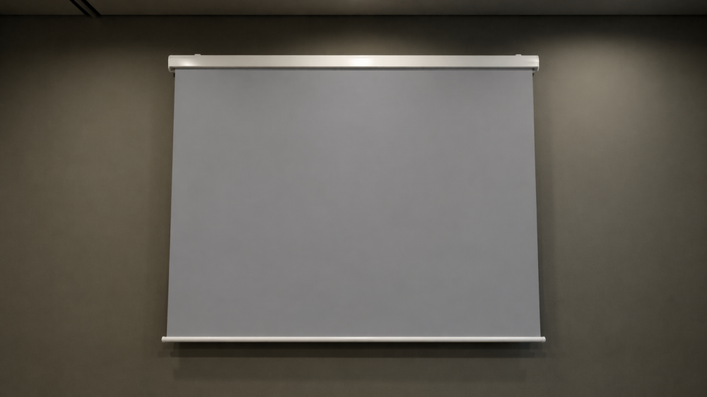 Grau_Motorleinwand_Stiers_Wand-Deckenmontage