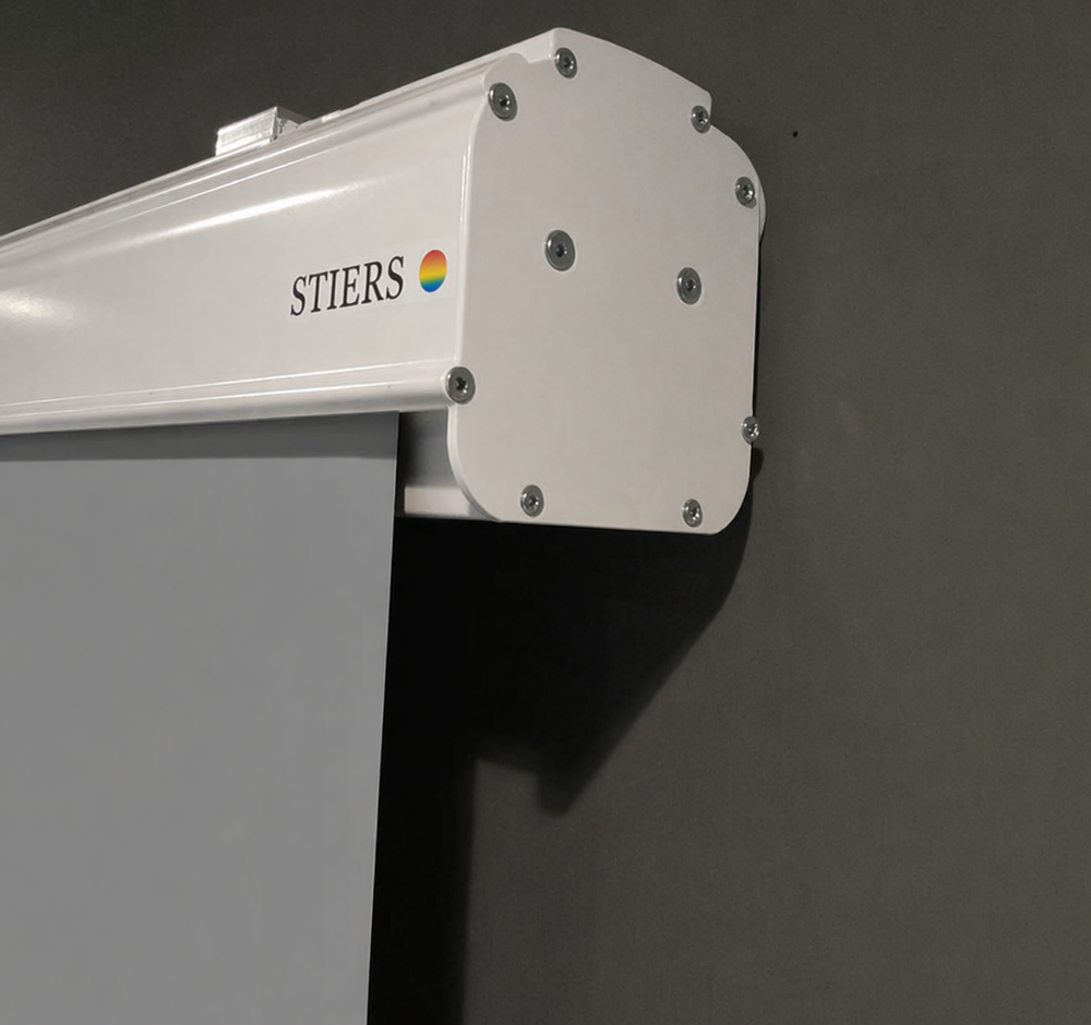 CLR Frontabrollende Motorleinwand zur Wand-Deckenmontage von Stiers